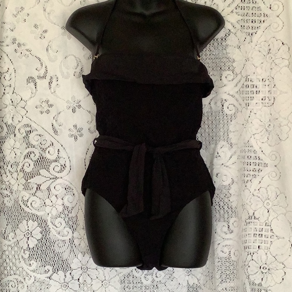 Amaio Solene Black Jacquard One Piece Size L